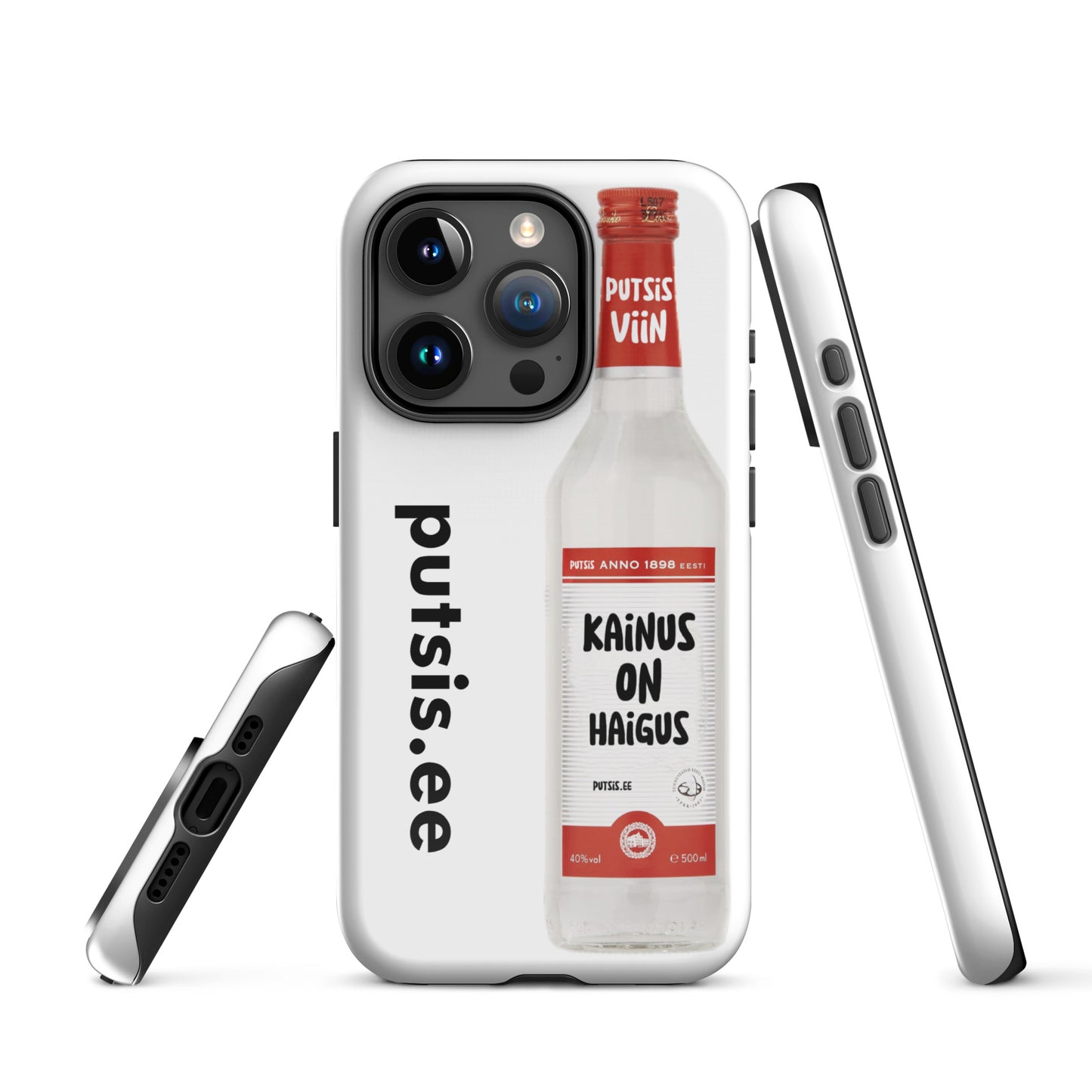 Tugevdatud kaas viinapudeliga Iphoneile