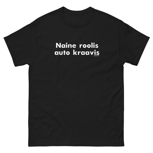 Naine roolis auto kraavis